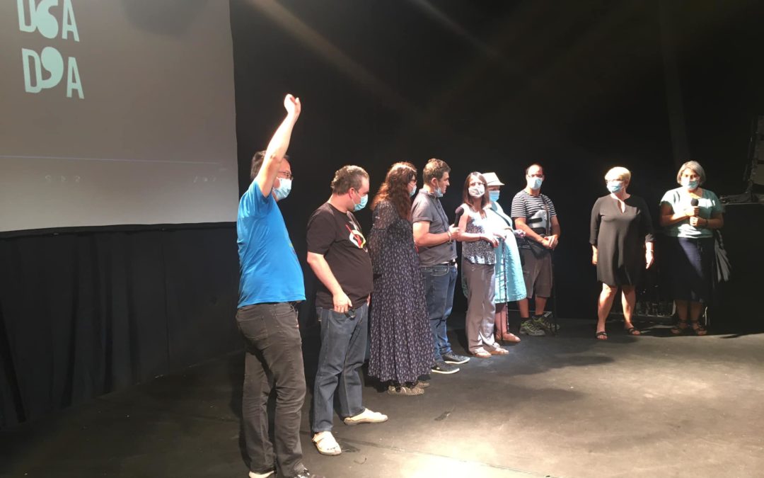 Projection au Rocher de Palmer pour le film réalisé avec les pensionnaires du foyer La Lorette